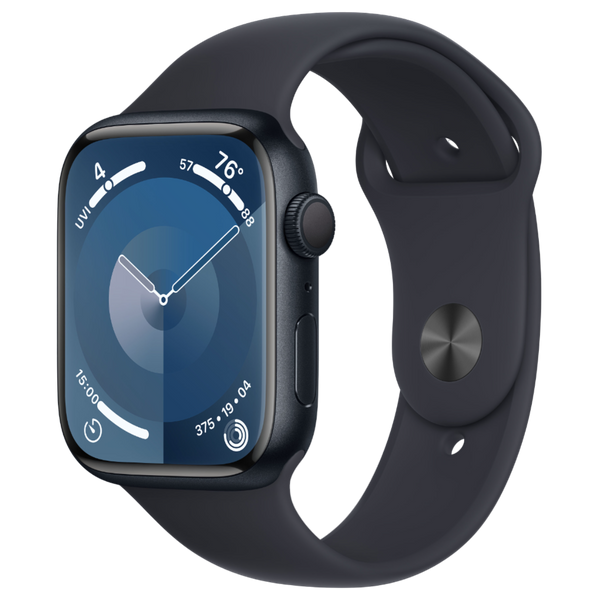 Apple-Watch-Series-9-45mm-Middernacht-Aluminium-Middernacht-Sportband