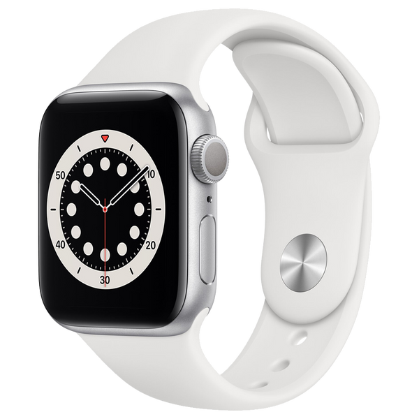 Apple-Watch-Series-6-40mm-Zilver-Aluminium-Wit-Sportband