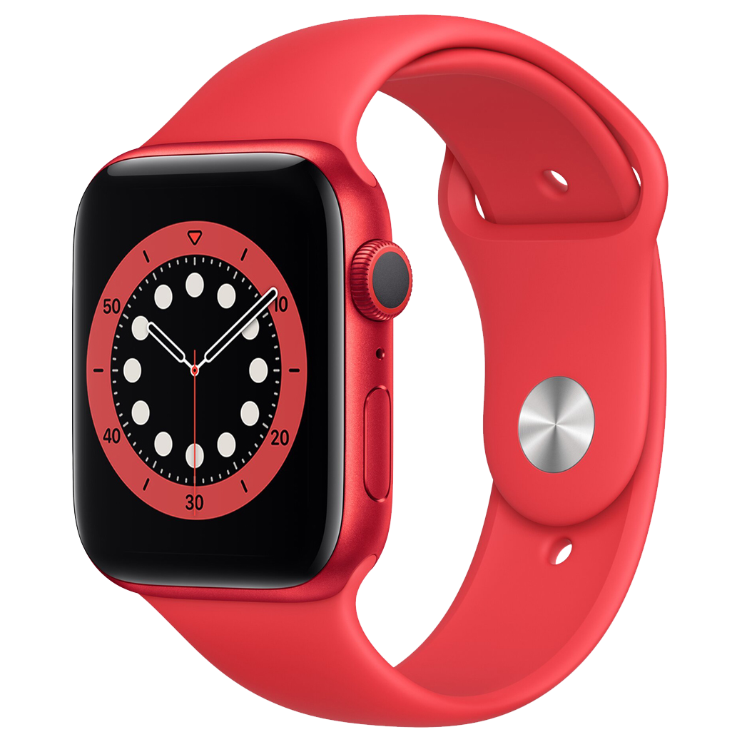 Apple-Watch-Series-6-44mm-Rood-Aluminium-Rood-Sportband