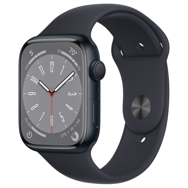 Apple-Watch-Series-8-45mm-Middernacht-Aluminium-Middernacht-Sportband