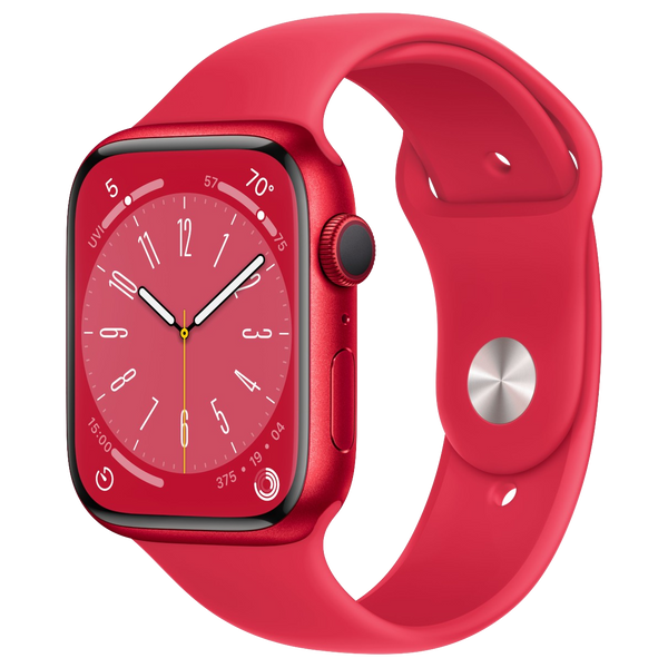 Apple-Watch-Series-8-45mm-Rood-Aluminium-Rood-Sportband