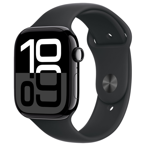 Apple Watch Series 10 46mm - Zwart Aluminium Zwart Sportband