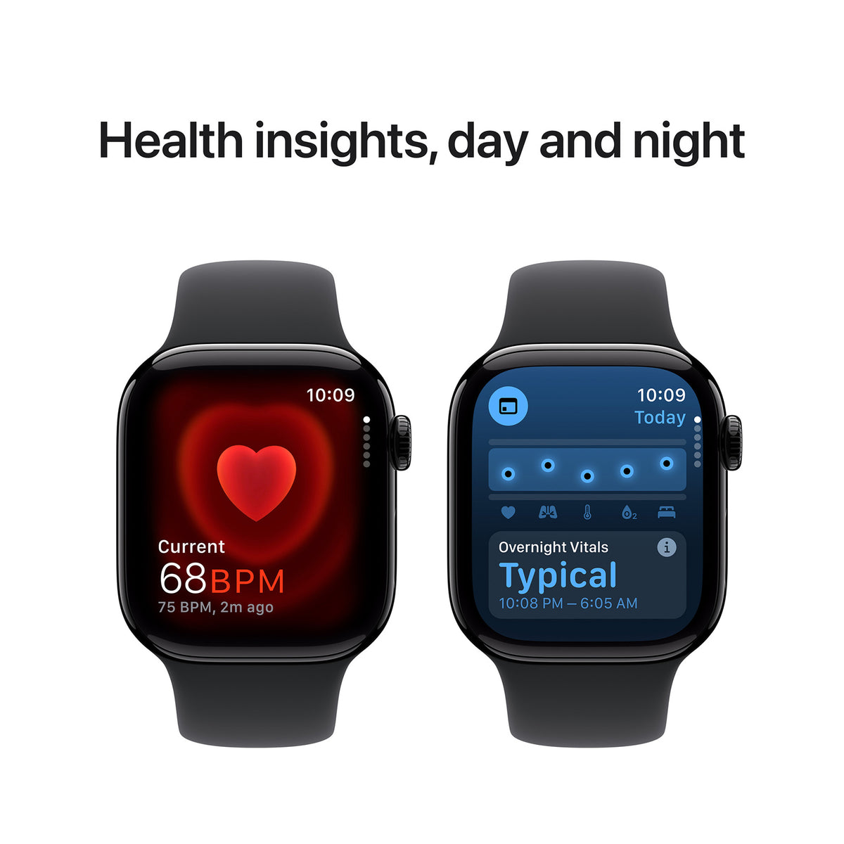 Apple Watch Series 10 42mm - Zwart Aluminium Zwart Sportband