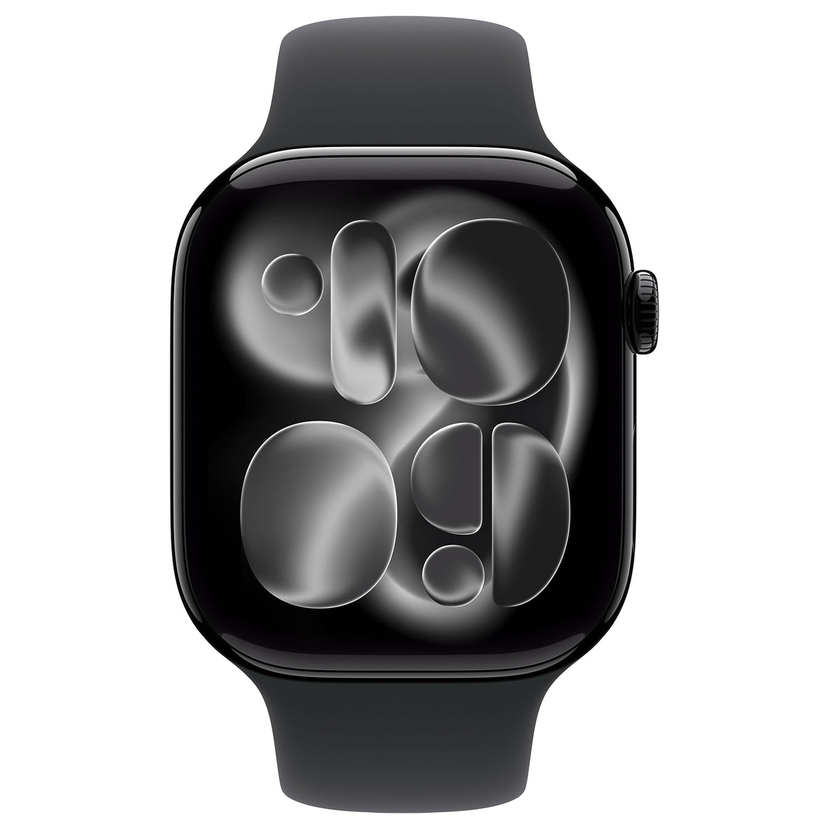 Apple Watch Series 11 46mm - Gitzwart Aluminium Zwart Sportband