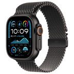 Apple Watch Ultra 2 Zwart 49mm - Milanees band Zwart