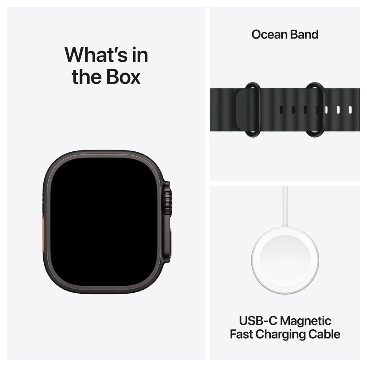 Apple Watch Ultra 2 Zwart 49mm - Ocean band Zwart