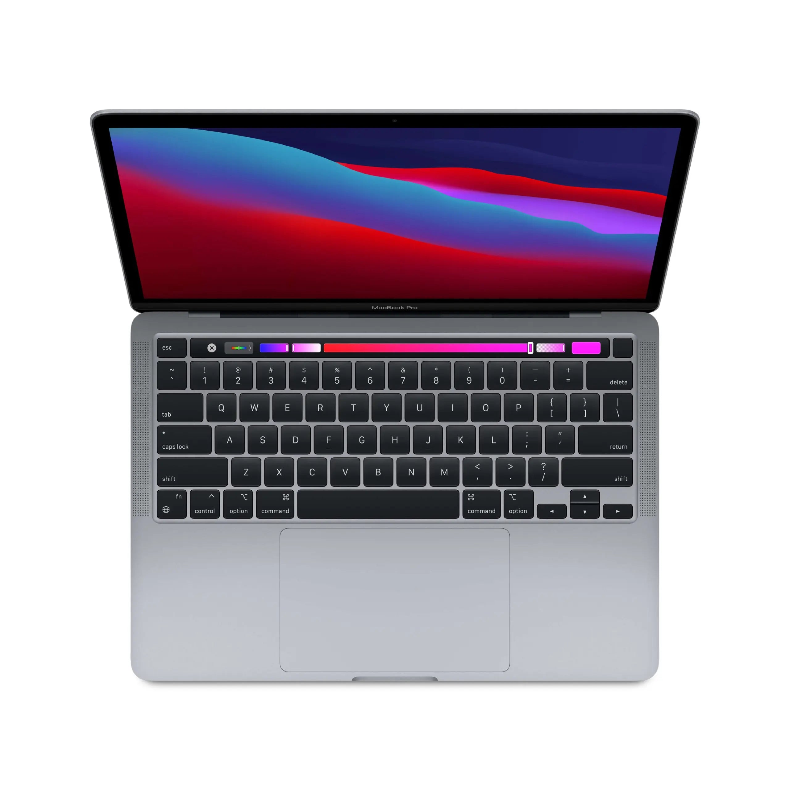 MacBook Pro 13 inch Touchbar M1 8-core CPU 8-core GPU 256 GB Spacegrijs