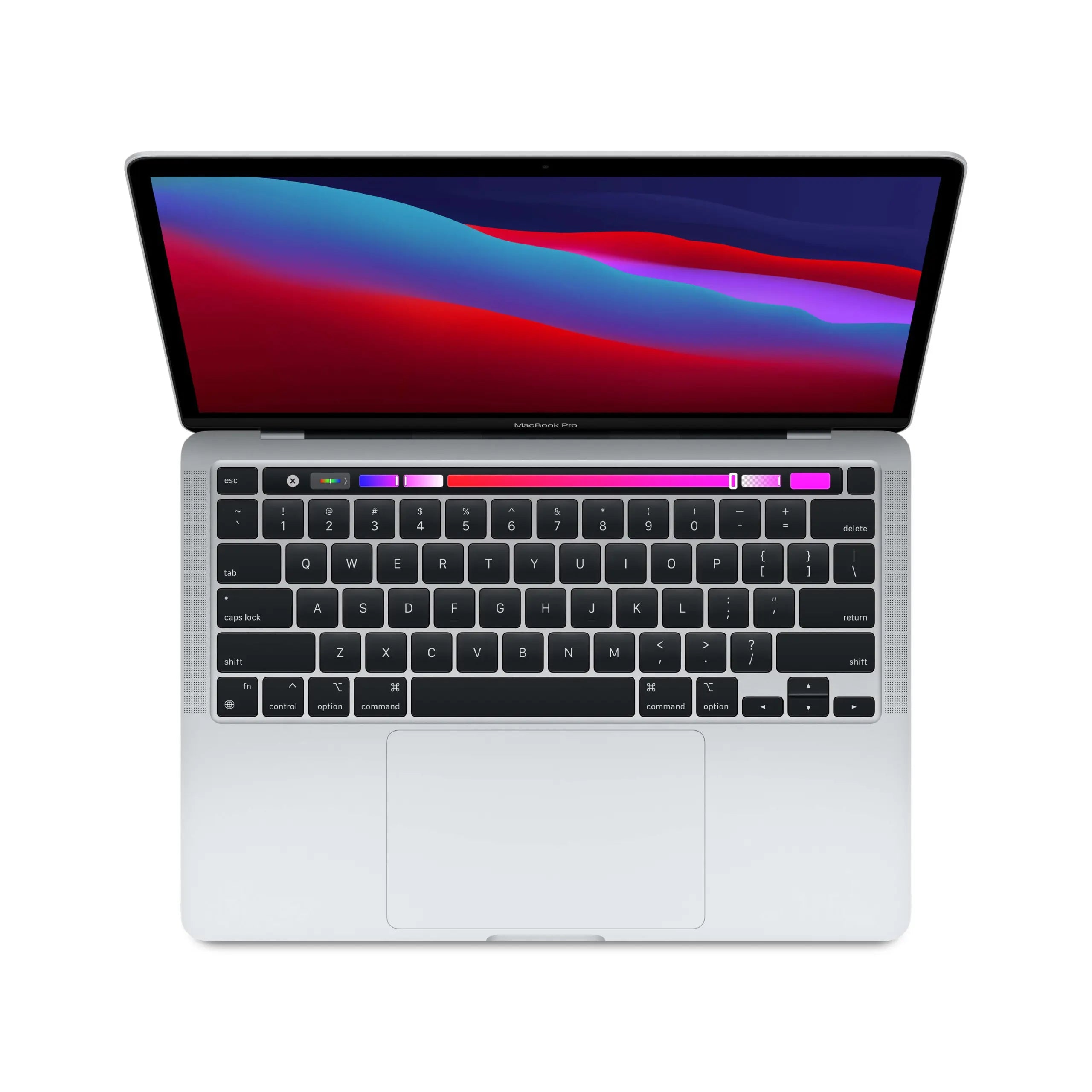 MacBook Pro 13 pouces Touchbar M1 CPU 8 cœurs GPU 8 cœurs 8 Go 256 Go Argent