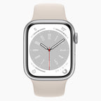 Refurbished Apple Watch Series 8 GPS 45 mm Aluminium zilver - voorkant