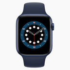 Refurbished Apple Watch Series 6 44mm blauw - voorkant
