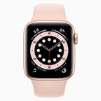 Refurbished Apple Watch Series 6 40 mm goud - voorkant