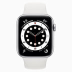 Refurbished Apple Watch Series 6 44mm zilver - voorkant