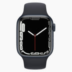 Refurbished Apple Watch Series 7 41 mm zwart - voorkant