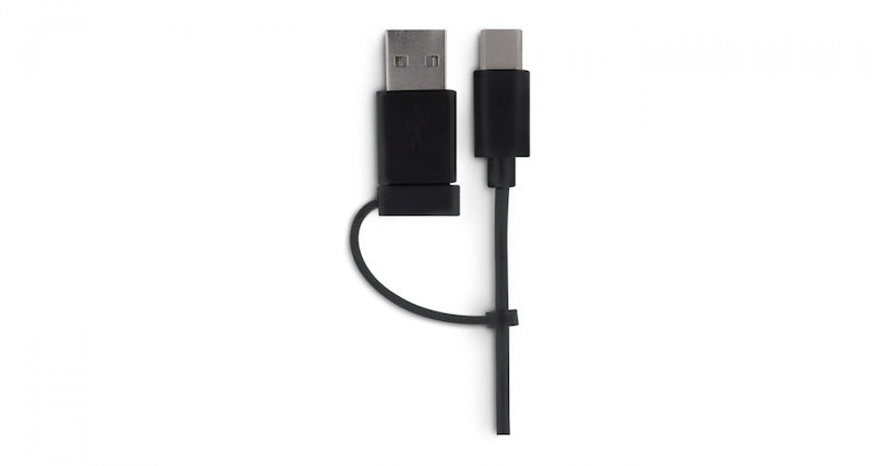 Refurbished LMP Easy Stijlvolle Kabel Muis 2in1 USB-C & USB-A - Zwart