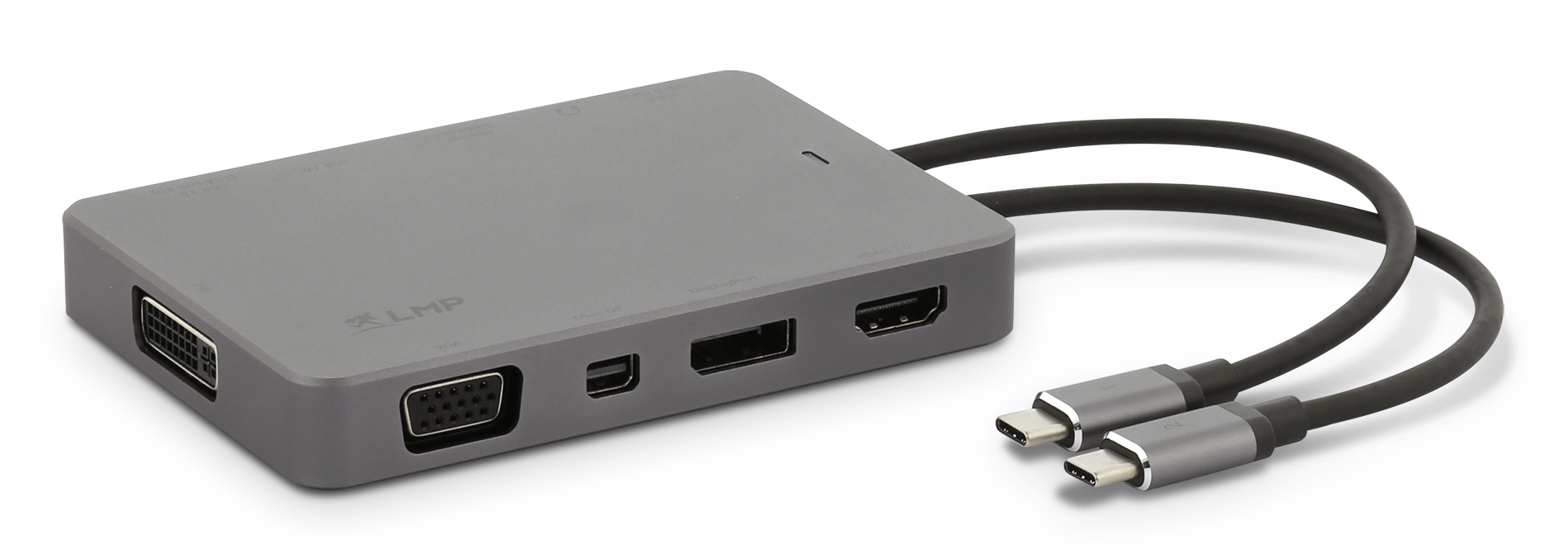 Refurbished LMP USB-C Display Dock 4K, 10-Port, space gray